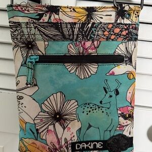 Dakine Teal and Pink Floral Crossbody Bag